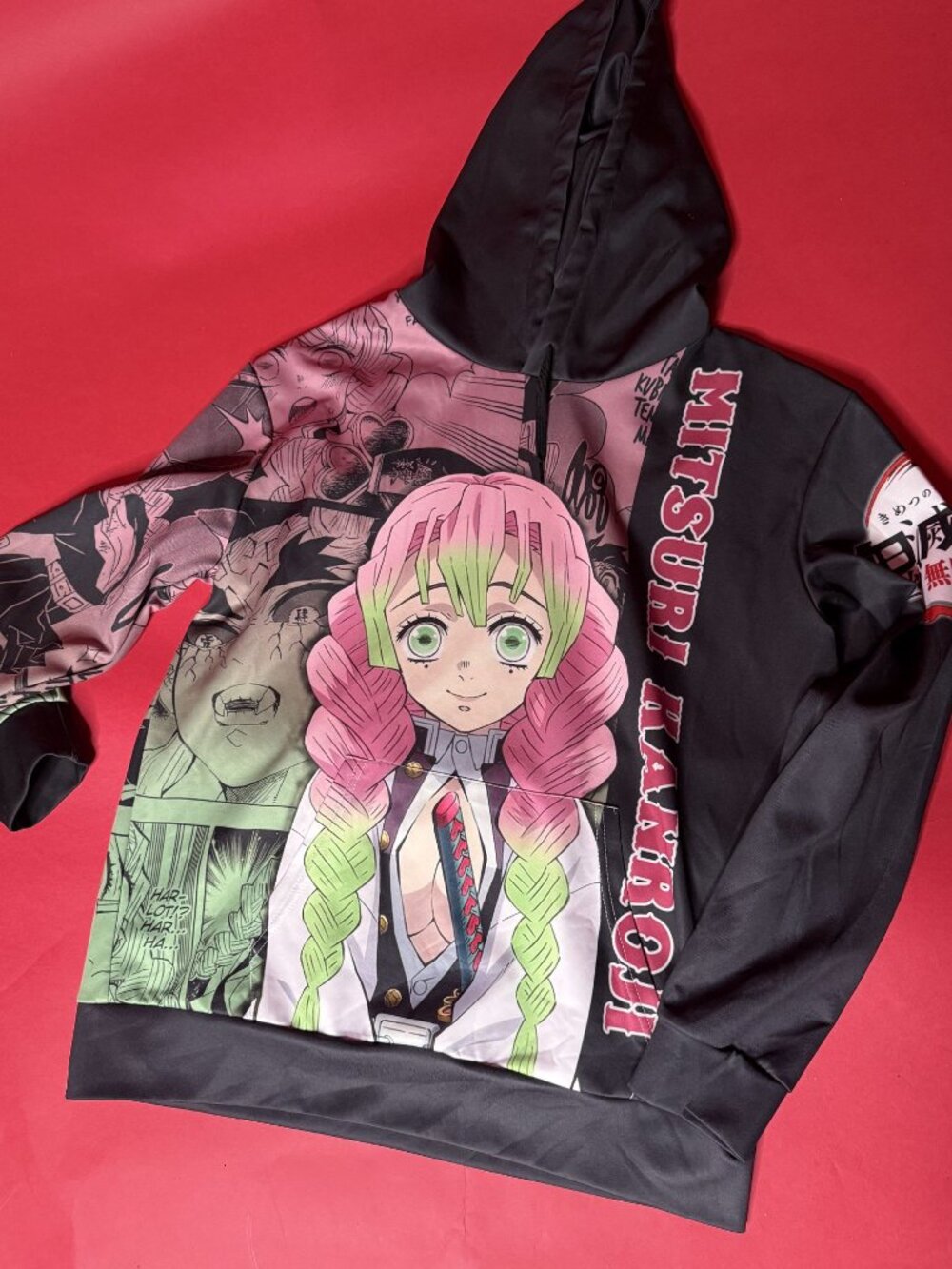 Anime Graphic Hoodie – Pink Manga Print Statement Pullover 🎀🔥